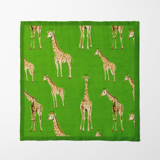 Napkin - Giraffes in Lime Green