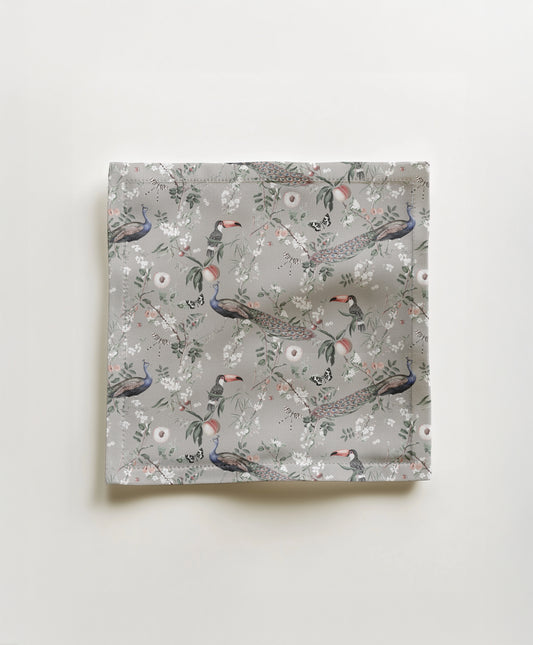 Cocktail Napkin - Elysian in gray